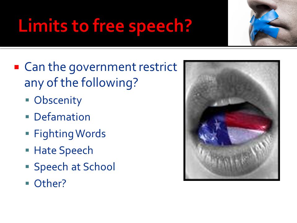 Limits of free speech